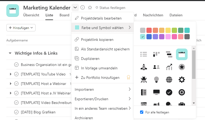 Mit Farb-Codes und Emojis einen besseren Überblick über Projekte behalten