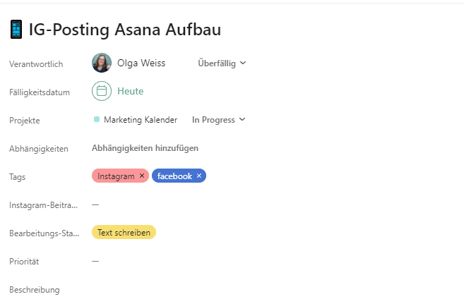 Nutze Tags in asana, um Aufgaben mehr Kontext zu geben
