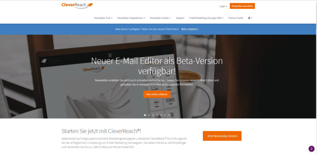 CleverReach im Vergleich von kostenlosen Newsletter-Tools.