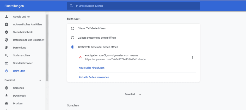 Anleitung, eine Startseite in einem Browser zu hinterlegen - Tipps für Browsernutzung