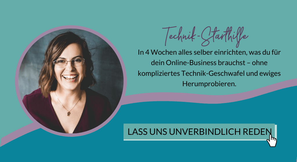 Technik-Starthilfe - 1:1 Technik-Mentoring mit Olga Weiss Technikexpertin