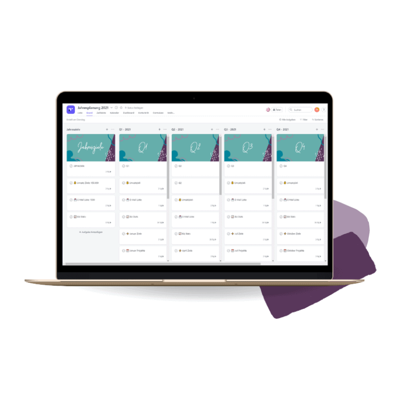 asana Jahresplanungs-Vorlage